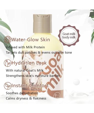 Grospe Goat Milk Body Lotion - 8.45fl.oz Hydrating Lotion with Coconut Oil Intensely Moisturizing for Dry & Sensitive Skin Non-Greasy Fast Absorbing Formula - Buy Online on GoSupps.com