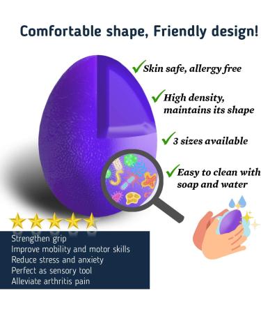Buy The Friendly Swede 3-Piece Egg-Shaped Grip Balls | Anti-Stress & Hand Trainer | Extra Small with Varied Hardness - Ideal for Finger Strengthening - Buy Online on GoSupps.com
