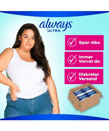 Always Ultra Secure Night Size 4 - Super Absorbent Women's Pads with Wings Odor Neutralizing Big Pack of 18 - Buy Online on GoSupps.com