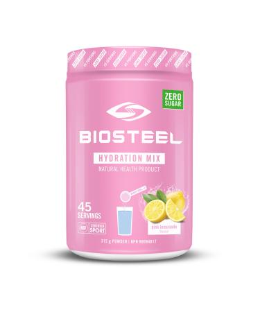 BioSteel Hydration Mix Great Tasting Hydration with Zero Sugar and No Artificial Flavours or Preservatives Pink Lemonade Flavour 45 Servings per Tub 315 grams (Pack of 1) Hydration Mix