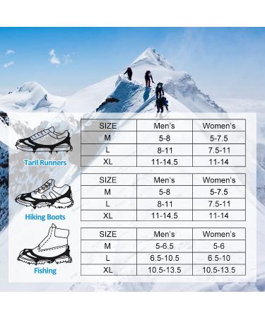 Qinkada 25 Stainless Steel Snow Traction Spikes for Boots - Anti-Slip Cleats for Hiking, Fishing, Climbing | Medium Size - Buy Online on GoSupps.com