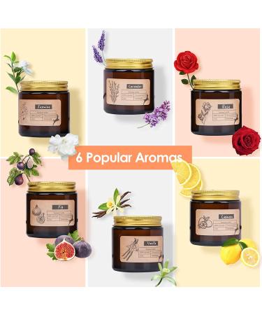 Scented Candles Gift Set - 6 Pack 3.5oz Aromatherapy Soy Wax Candles for Home, Bath, Yoga - Natural Gifts for Women, Mothers Day - Buy Online on GoSupps.com