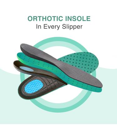 Orthofeet Louise 7 Wide Black Orthopedic Slippers for Women | Plantar Fasciitis Relief | Arch Support & Cushioning | Extended Widths - Buy Online on GoSupps.com