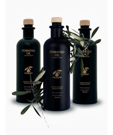 Fermoso Oil olive oil bottle 500ml extra virgin olive oil Spanish olive oil Andalusia olive oil pressed cold d.o.Sierra M ginina Food oil Premium Olive Oil 3 Set 3x500ml