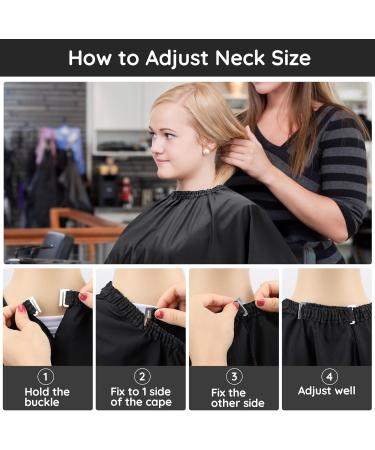 Segbeauty Waterproof Salon Cape - 55x63 Inch Barber Cape with Adjustable Neckline & Neck Duster Brush for Professional Hair Cutting - Buy Online on GoSupps.com
