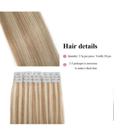 SEGO 12 Inch Real Hair Tape-In Extensions - 20 Pcs | Premium Quality Remy Hair for Effortless Style - Buy Online on GoSupps.com
