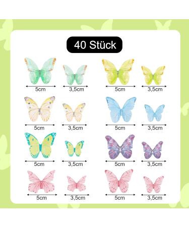 Shop Goldenkock Edible Butterflies - 40 Colorful Decorative Cake Toppers for Weddings & Birthdays - Buy Online on GoSupps.com