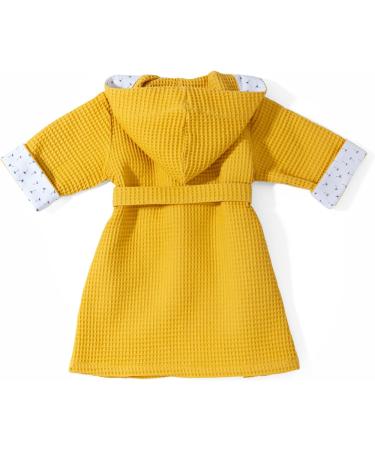 Pepi 100% Cotton Unisex Children's Bathrobe - Made in Poland - Soft Hooded Bathrobe for Boys & Girls - Size M in Indian Summer Honey - Buy Online on GoSupps.com