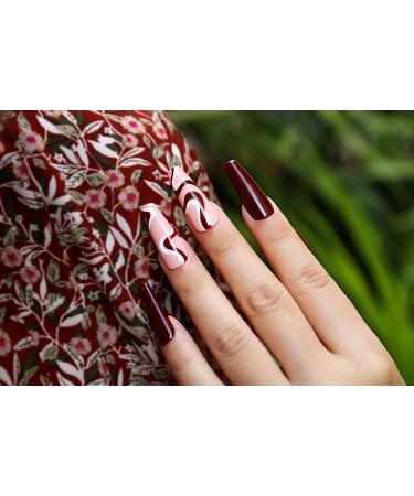 AIMEILI 12pcs Maroon Brown Gel Nail Polish Set â€“ Valentineâ€™s Day Gift for Women & Moms - Buy Online on GoSupps.com