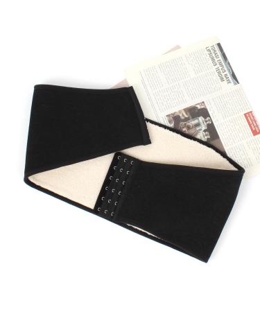 Unisex Warm Soft Plush Waist Warmer | Stretchy Thermal Kidney Support Wrap - XXL Black - Buy Online on GoSupps.com