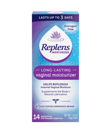 Replens Long Lasting Vaginal Moisturizer, 14 Applications 1.23 oz (Pack of 2) 1.23 Ounce (Pack of 2)
