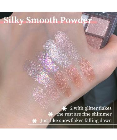 Glitter Eyeshadow Palette for Women - Shimmer Makeup, Waterproof & Long-Lasting - Highly Pigmented Shades - Travel Size - Gift Idea (Glitter Snow) - Buy Online on GoSupps.com