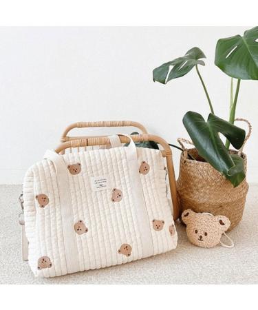 NewDVMMSS Soft Cotton Diaper Bag Carrier | Embroidered Children's Room Storage & Toy Organizers for Outdoor Trips - Buy Online on GoSupps.com
