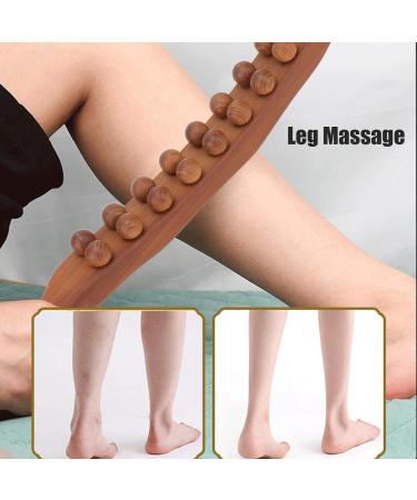 Alomejor Gua Sha Stick - Carbonized Double Row 20 Beads Lymphatic Drainage Massager for Neck & Shoulder Relief - Buy Online on GoSupps.com