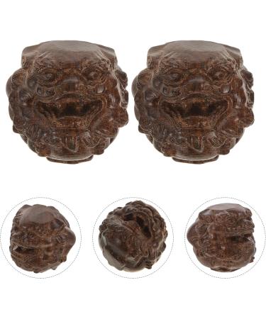 PopetPop Wooden Massage Balls - 2PC Baoding Balls for Stress Relief & Self-Massage | Chinese Health Exercise Tool - Buy Online on GoSupps.com