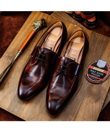 ZOPPER Brown Wax Shoe Polish 50ML Pack of 4 Water Resistant High Quality Smooth Shiny Polish Wax Protection and Nourishing Shoe Care Cream Traditional Tin for Leather Shoes - Buy Online on GoSupps.com