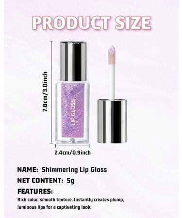  Lestpola Liquid Glitter Lipstick Light Pink 3D Moisturizing Holographic Volume Shiny with Very Delicate Color Veil Durable Waterproof Non Sticky Glitter Makeup for Women-03 - Buy Online on GoSupps.com