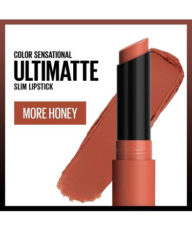 Maybelline Color Sensational Ultimatte Matte Lipstick - More Honey & Dirty Peach - Intense Color Pigment - Non-Drying Formula - 1 Count - Buy Online on GoSupps.com