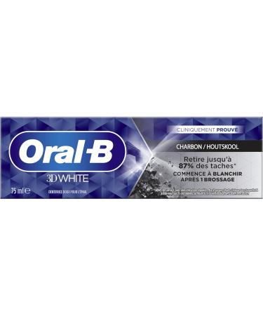 Oral-B 3D White Charcoal Toothpaste 75 ml - Buy Online on GoSupps.com