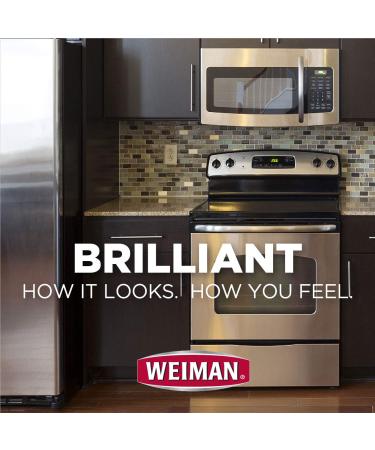 Weiman Stainless Steel Cleaner and Polish - Streak-Free Shine for Appliances and BBQ Grills - 22 fl. oz - Buy Online on GoSupps.com