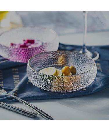 Salad Bowl Glass Salad Bowl Dessert Bowl Fruit Salad Bowl Pileup Circular Glass Grain Bowl Bowl of Transparent Kitchen Bowl (2 Colors) Pasta Bowls(Color:B) (B) - Buy Online on GoSupps.com