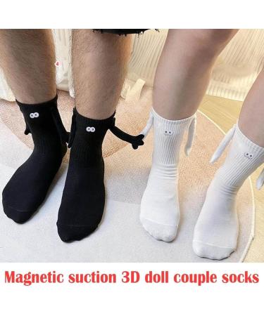 Funny Magnetic Suction Cup 3D Doll Couple Socks - Unisex Medium Black+white - Buy Online on GoSupps.com