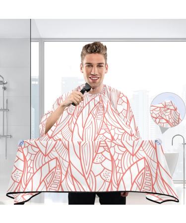 Waterproof Barber Cape - Pink Leaf Lace & Cheetah Haircut Bib | Unisex Hair Cutting Cape for Men - International Shipping - Buy Online on GoSupps.com