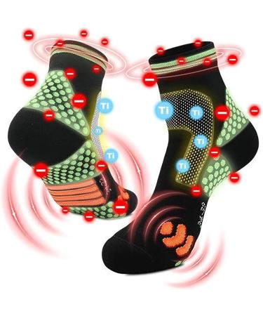 Far Infrared Titanium Ion Ankle Compression Socks for Men and Women - 5 Pairs Medium - Buy Online on GoSupps.com