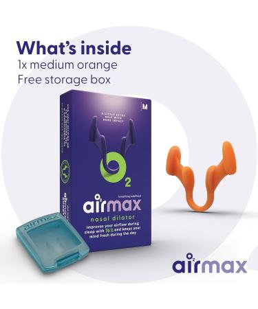 Airmax Nasal Spreader - 76% More Air | Nasal Dilator for Better Breathing | Anti-Snoring Solution | Size M for Men & Women - Buy Online on GoSupps.com