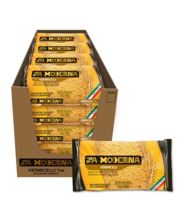 La Moderna Vermicelli Pasta, Noodles, Durum Wheat, Protein, Fiber, Vitamins, 7 Oz, Pack of 20