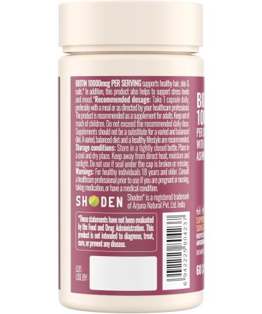 OWNONE Biotin 10000mcg Supports Healthy Hair Skin and Nails Vitamins Supplement Helps Balance Stress Levels and Mood 60 Capsules - Buy Online on GoSupps.com
