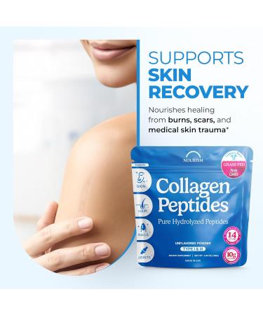 Collagen Peptides Powder for Women & Men Supports Wound Healing Hair Skin Joints Nails Hydrolyzed Collagen Types I & III Grass-Fed Non-GMO Kosher Pareve Unflavored Easy to Mix Drink 4.93 Oz 4.93 Ounce (Pack of 1) - Buy Online on GoSupps.com