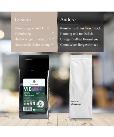 VENESSA VIE 100P Premium Instant Espresso 15 x 500 g gently roasted powerful and aromatic flavour for vending machines catering companies - Buy Online on GoSupps.com