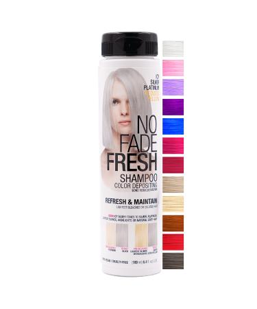 No Fade Fresh Icy Silver Platinum Hair Color Depositing Shampoo with BondHeal Bond Rebuilder - Toner to Remove Yellow on Blondes  Silvers & Gray Hair - Sulfate  Paraben  and Ammonia Free 6.4 oz