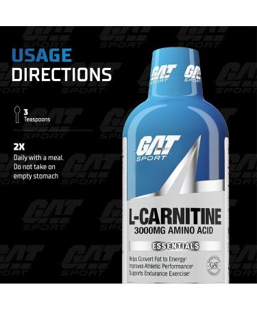 GAT Sport Essentials Series L-Carnitine 3000mg (16 Ounce) Mixed Berry - Buy Online on GoSupps.com