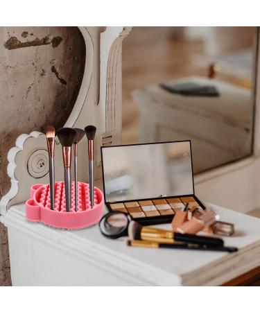 Minkissy 2 1 Makeup Brush Cleaning Pad Silicone Makeup Brush Makeup Brush Pad Brush Scrubber Mat Silicone Brush Cleaner Brush Cleaner Pad Cosmetic Brush Drying Rack Silica Gel Portable Red - Buy Online on GoSupps.com