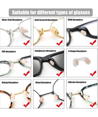 40 Pairs of Reusable Glasses Pads | Self-Adhesive Foam Nose Pads for Comfort | D-Shape Sunglasses Accessories - Buy Online on GoSupps.com