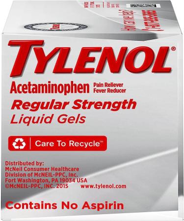 Tylenol Regular Strength Liquid Gels 90 ct | 325mg Acetaminophen Pain Reliever & Fever Reducer - Buy Online on GoSupps.com