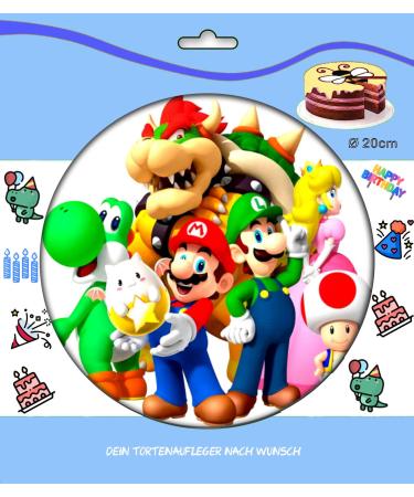 Super Mario Birthday Cake Edible Photo - 20cm Cake Image - Fun Cake D cor for Your Celebration! - Buy Online on GoSupps.com