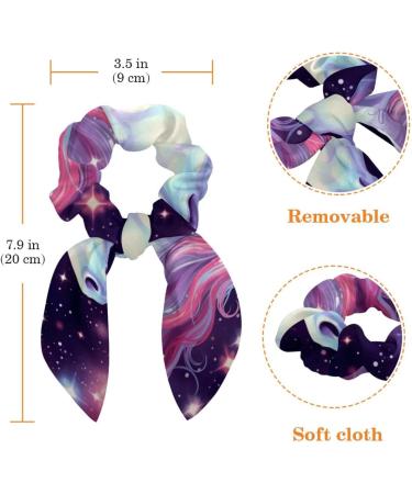 6 Pieces Bow Hair Scrunchies Rabbit Bunny Ear Scrunchies Black Crow Pattern Bow Bowknot Scrunchies Bobbles Elastic Hair Ties Ropes Ponytail Holder Accessories for Women Girls Color 2 - Buy Online on GoSupps.com