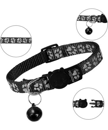 Neuwehe Cat Dishes with Leash Set - Adjustable Soft Cat Bowls with Cat Neck Band for Small Dogs & Big Cats (Black Size S) - Outbreak-Proof & Durable - Buy Online on GoSupps.com