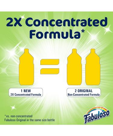Buy 2X Double Concentrated Fabuloso All Purpose Cleaner - Lemon Scent 1 Gallon (Makes 64 Gallons) - Multipurpose Floor Cleaner with Joey Z Decal - International Shipping Available - Buy Online on GoSupps.com