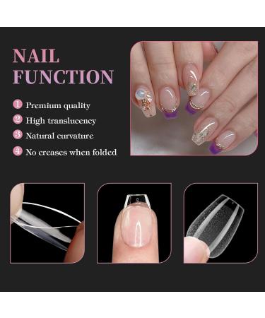 Venares 500 Pack Extra Short Soft Gel Artificial Nail Tips Set - 12 Sizes Pre-Polished Coffin Nail Tips with Glue for Gelails - XS Short Coffee - Buy Online on GoSupps.com