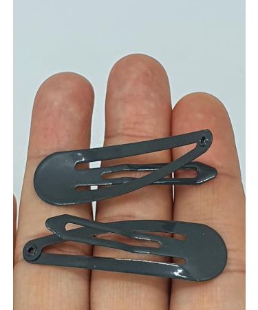6 PCS Grey Metal Snap Hair Clips - 5CM Long | Hair Grip Pins - Buy Online on GoSupps.com