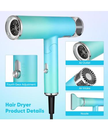 Beavorty Hair Dryer Foldable Blow Dryer Blow Dryer for Curly Hair Diffuser Household Travel - Buy Online on GoSupps.com