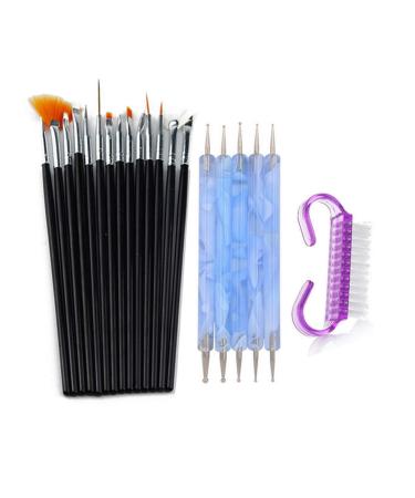 1 Set Nail Painting Pen Assorted Brush Pens Carving Salon Tool for DIY Nail Art