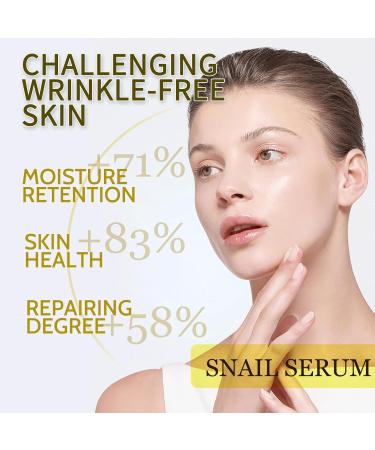 Snail Intensive Repair Serum Snail Mucin Essence Anti Wrinkle Collagen Serum Lifting & Anti Wrinkle Hydrating Face Serum Anti-aging Serum for Woman/Man Reduce Fine Lines Moisturiser - Buy Online on GoSupps.com
