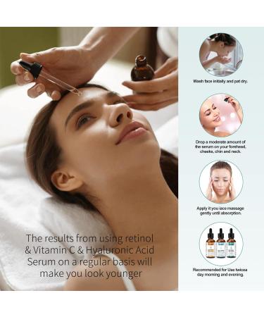 Age Defying Facial Serum - Vitamin C, Retinol & Hyaluronic Acid Serum Set for Wrinkles, Fine Lines, Skin Firmness & Moisture Retention - Collagen Boost & Deep Nourishment 1 Fl Oz (Pack of 1) - Buy Online on GoSupps.com