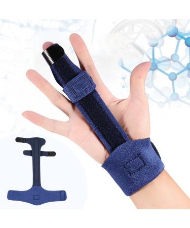 Finger Extension Splint Finger Brace Adjustable Fixing Belt Hand Support for Straightening Curved Finger Fractures Care Locked Stenosing Tenosynovitis Tendon Release Pain Relief