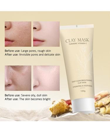 Tongyend Turmeric Vitamin C Clay Mask kit Deep Cleansing Face Masks Skincare with Brush Clay Face Mask for Radiant Skin Turmeric for Dark Spots Acne Brightening Oil Balance Cleansing Pores - Buy Online on GoSupps.com
